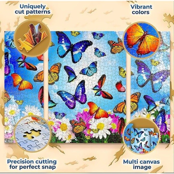 1000 Piece Puzzle for Adults - Innovative Canvas Jigsaw Puzzles for Adults with - Picture 3 of 6